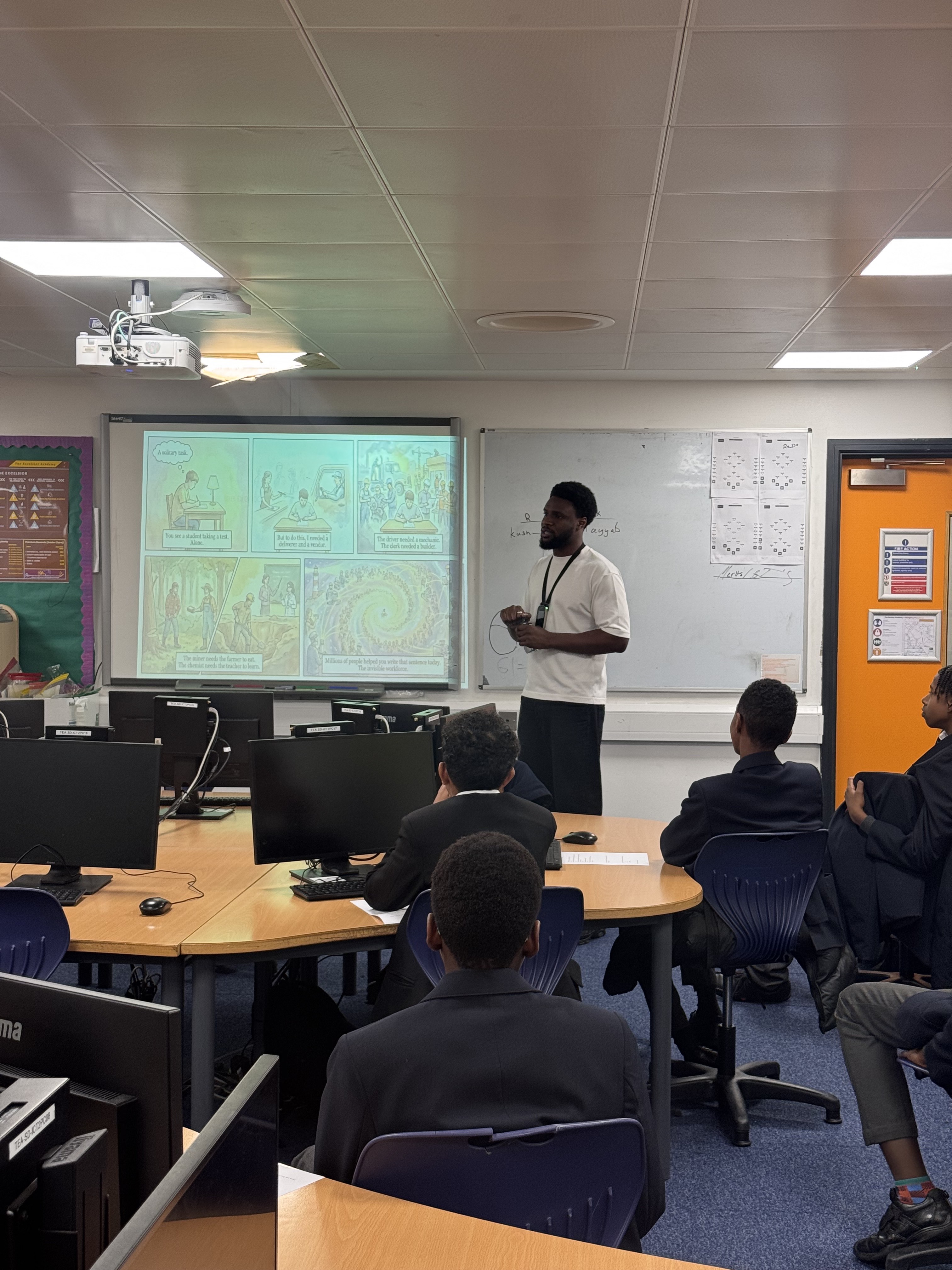 Me teaching in class